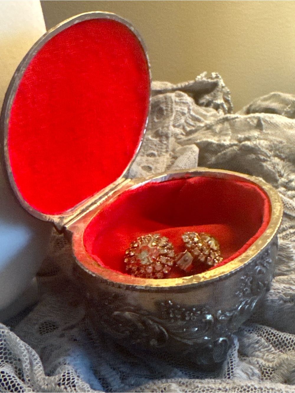 Vintage Japan Stamped Trinket Box